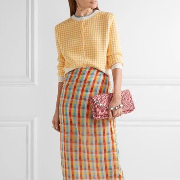 $685 Miu Miu cropped Houndstooth cardigan - Picture 8 of 8